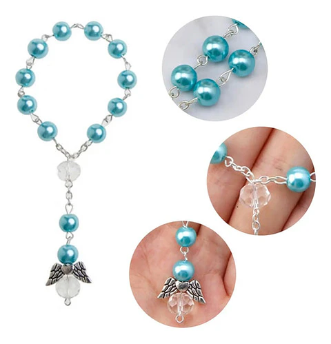 Set De 6 Pulseras Niños Rosario Ángel De La Guarda Bautismos