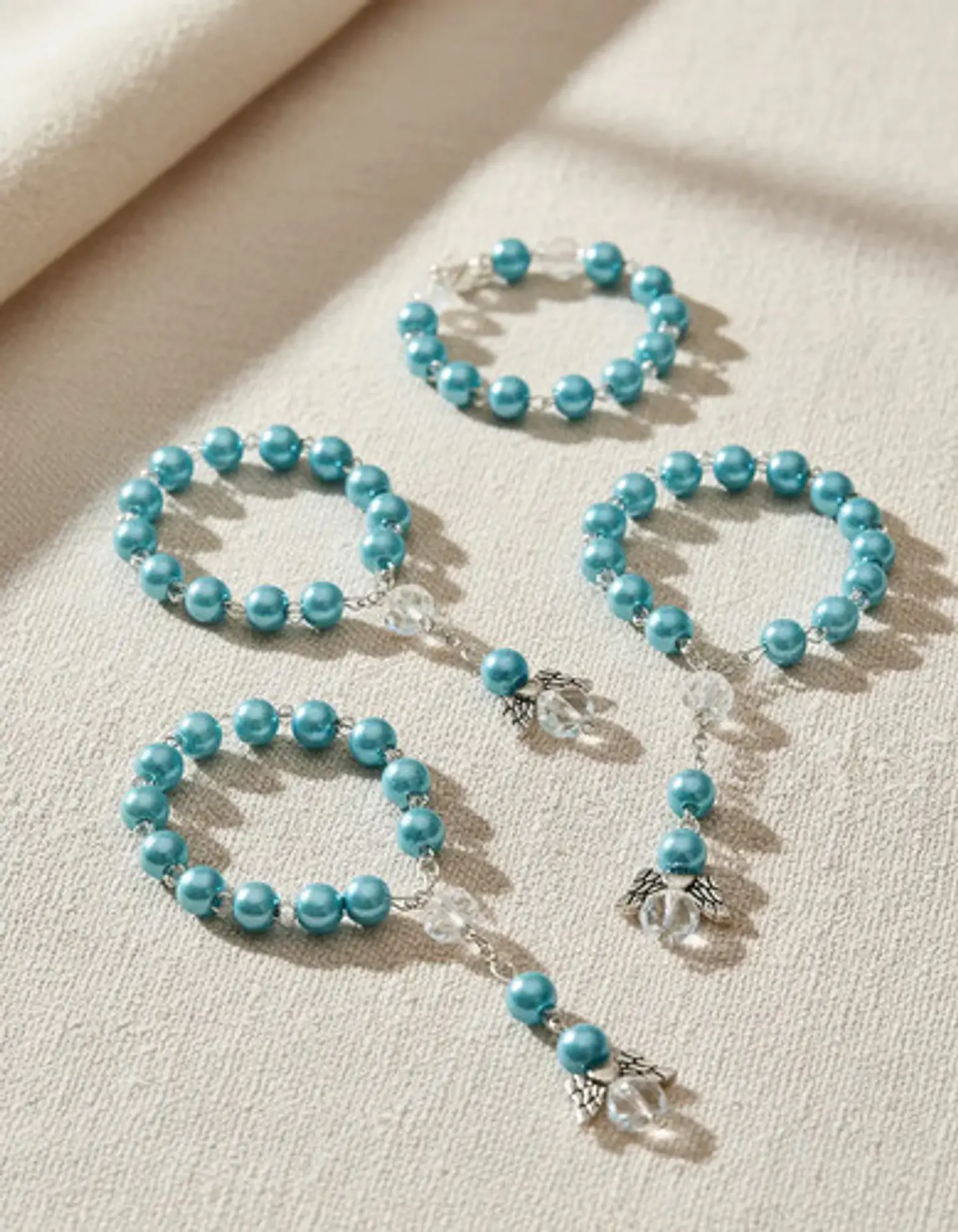 Set De 6 Pulseras Niños Rosario Ángel De La Guarda Bautismos 4