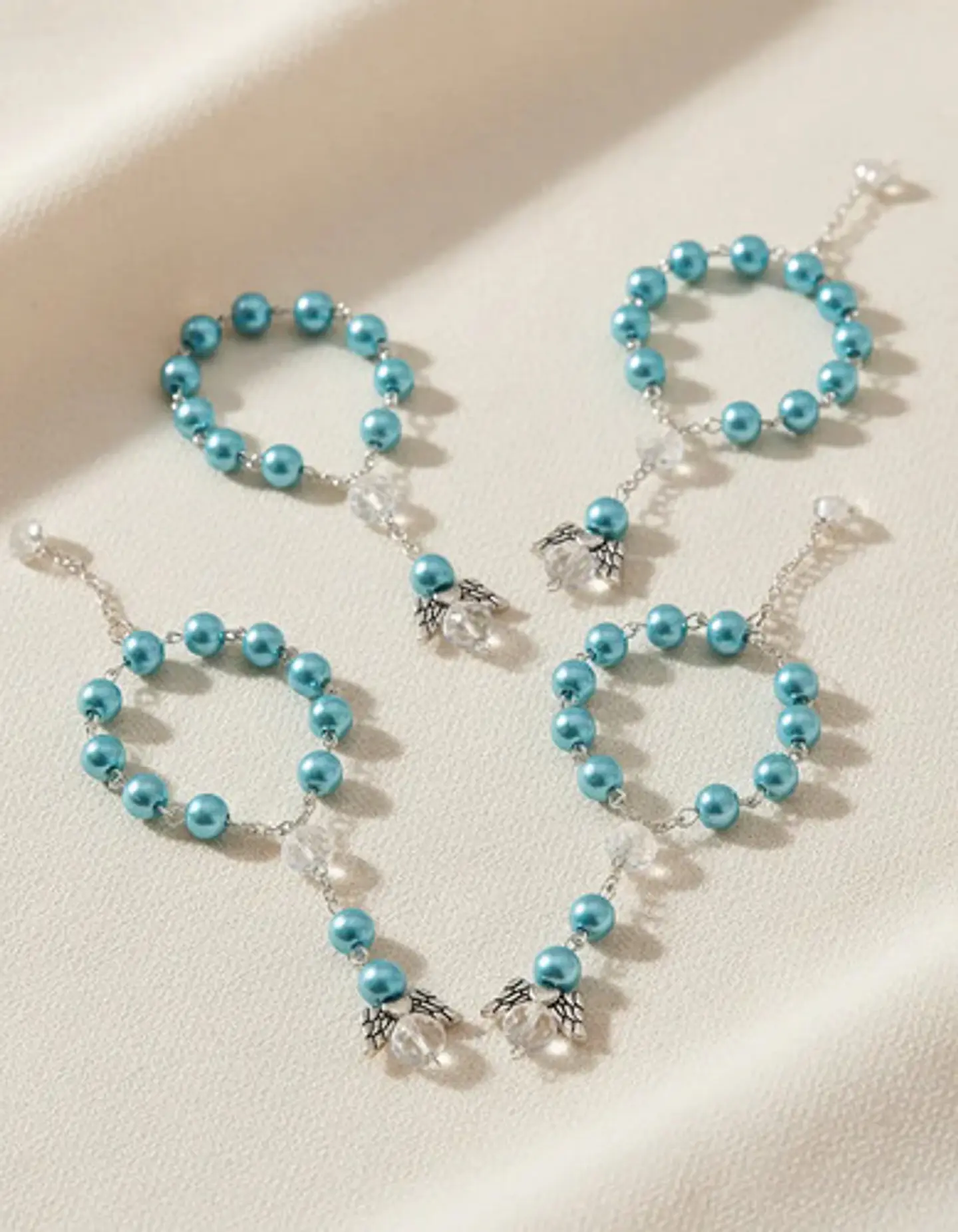 Set De 6 Pulseras Niños Rosario Ángel De La Guarda Bautismos 5