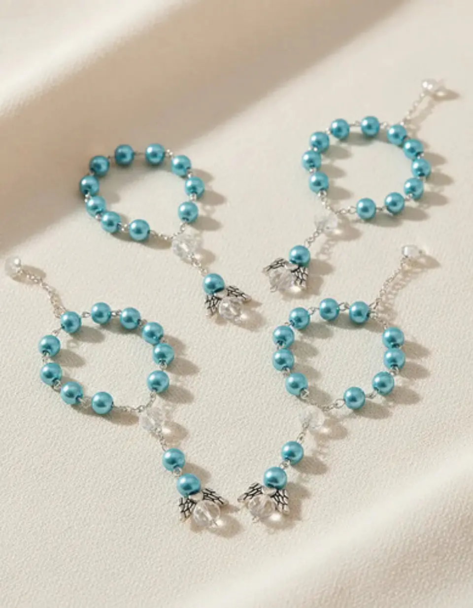 Set De 6 Pulseras Niños Rosario Ángel De La Guarda Bautismos 5