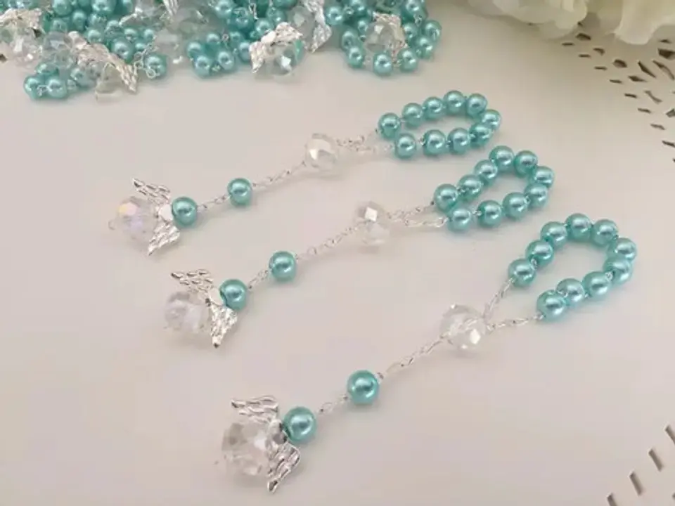 Set De 6 Pulseras Niños Rosario Ángel De La Guarda Bautismos 9