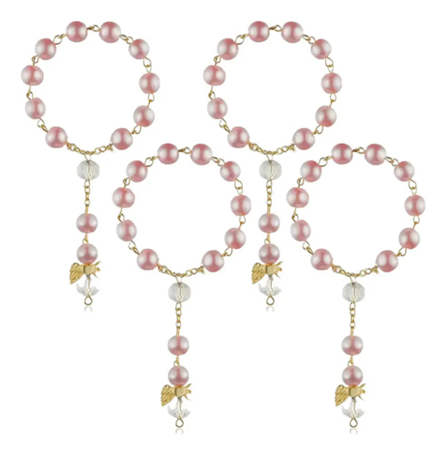 Set De 6 Pulseras Niños Rosario Ángel De La Guarda Bautismos 33