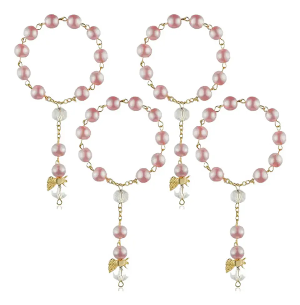 Set De 6 Pulseras Niños Rosario Ángel De La Guarda Bautismos 33
