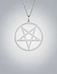 Collar Doble Cadena Para Mujer Con Dije Pentagrama De Acero - Miniatura 11
