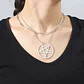 Collar Doble Cadena Para Mujer Con Dije Pentagrama De Acero - Miniatura 13