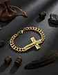 Pulsera Para Hombres Y Mujeres Crucifijo De Cristo En Acero - Miniatura 4