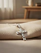 Collar Para Hombres Y Mujeres Dije Cruz Jesús Inri Color Oro - Miniatura 12
