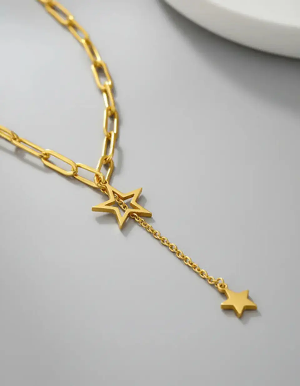 Collar Para Mujer Gargantilla Dije Estrella Doble Tipo Kpop 3