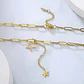 Collar Para Mujer Gargantilla Dije Estrella Doble Tipo Kpop - Miniatura 4