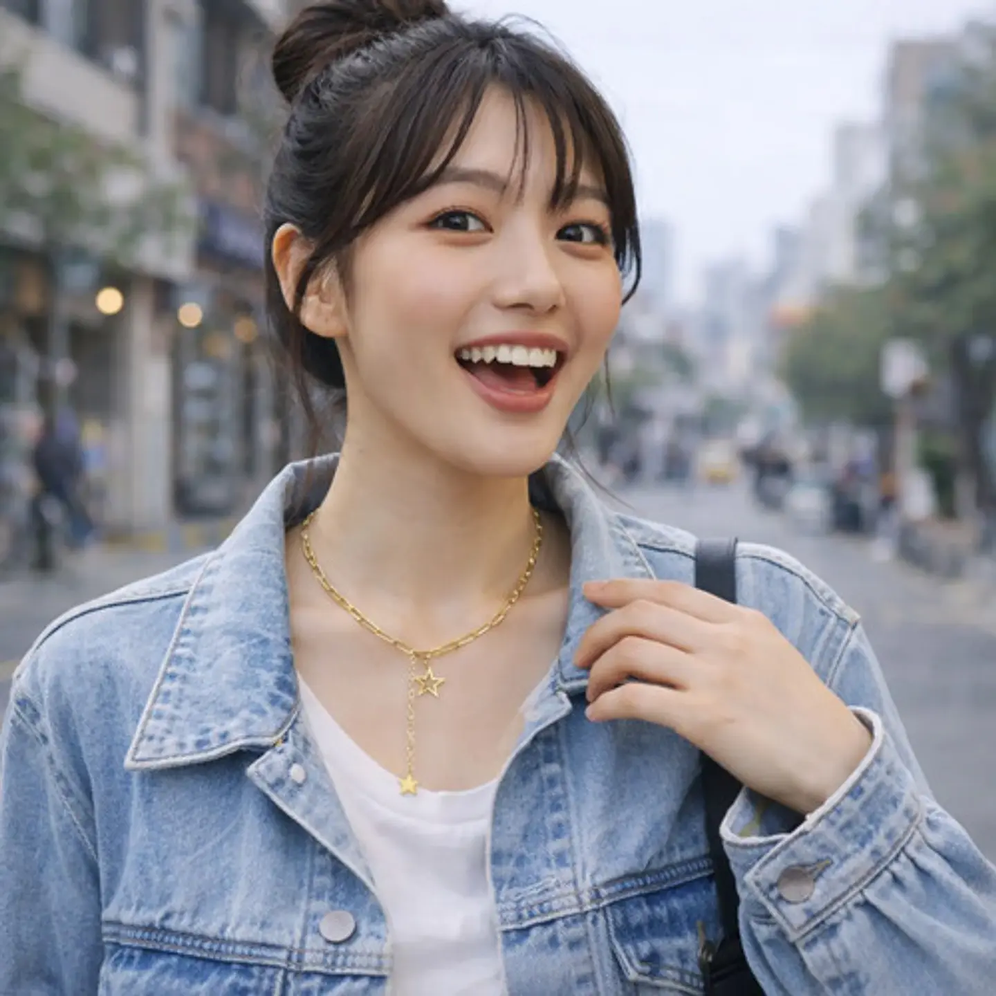 Collar Para Mujer Gargantilla Dije Estrella Doble Tipo Kpop 6