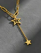 Collar Para Mujer Gargantilla Dije Estrella Doble Tipo Kpop - Miniatura 9