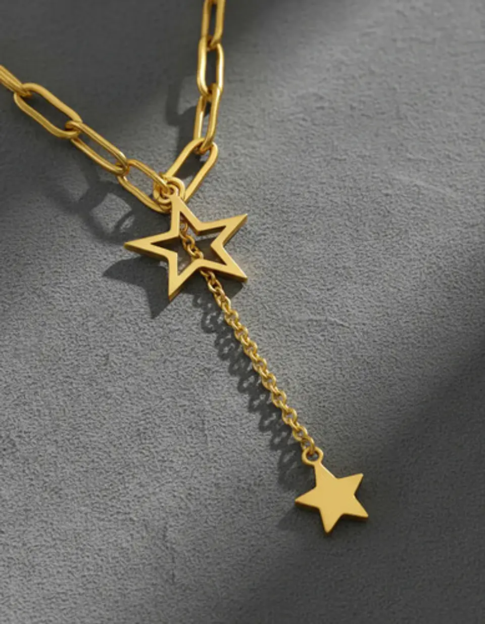 Collar Para Mujer Gargantilla Dije Estrella Doble Tipo Kpop 9