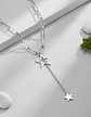 Collar Para Mujer Gargantilla Dije Estrella Doble Tipo Kpop - Miniatura 11