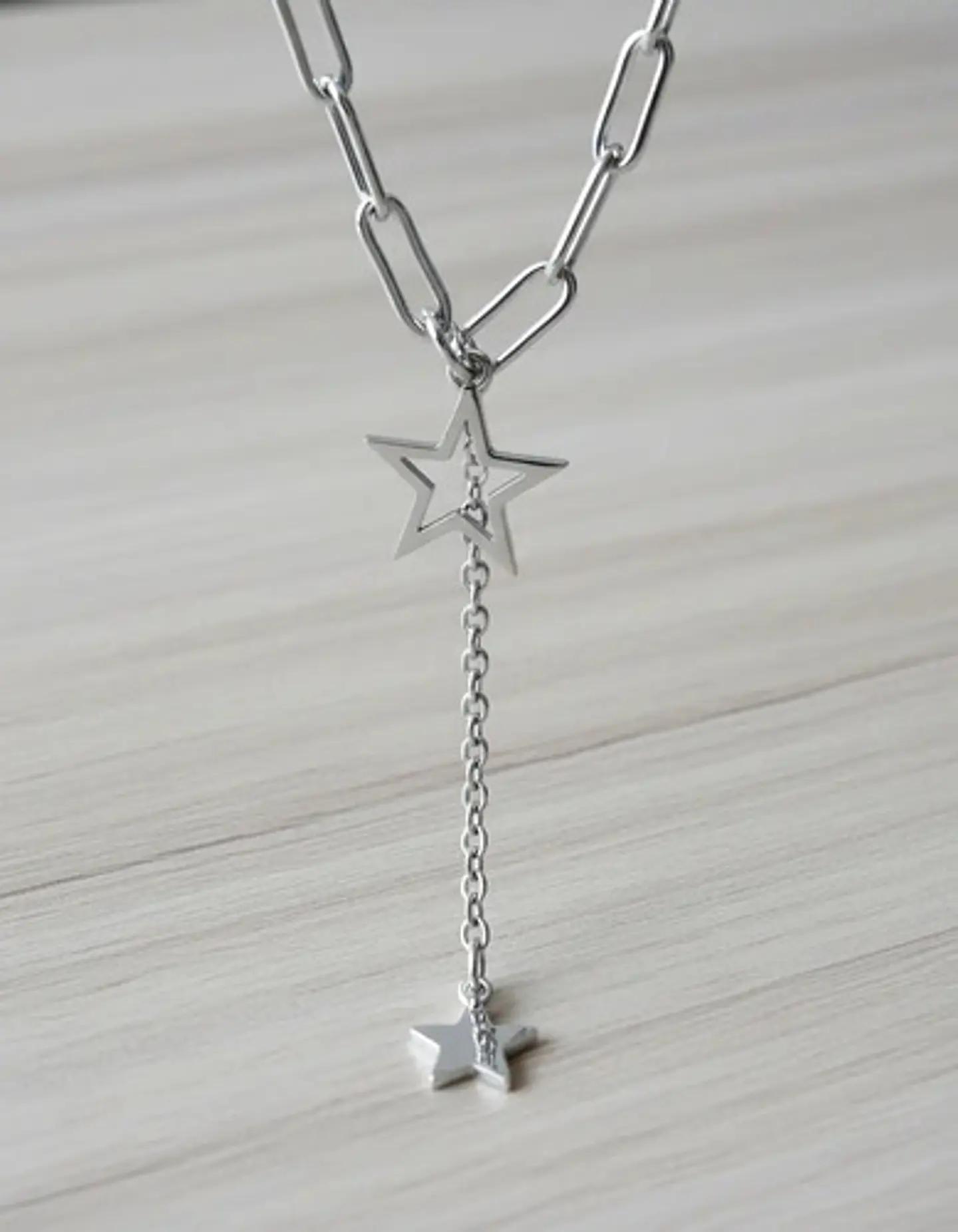 Collar Para Mujer Gargantilla Dije Estrella Doble Tipo Kpop 12