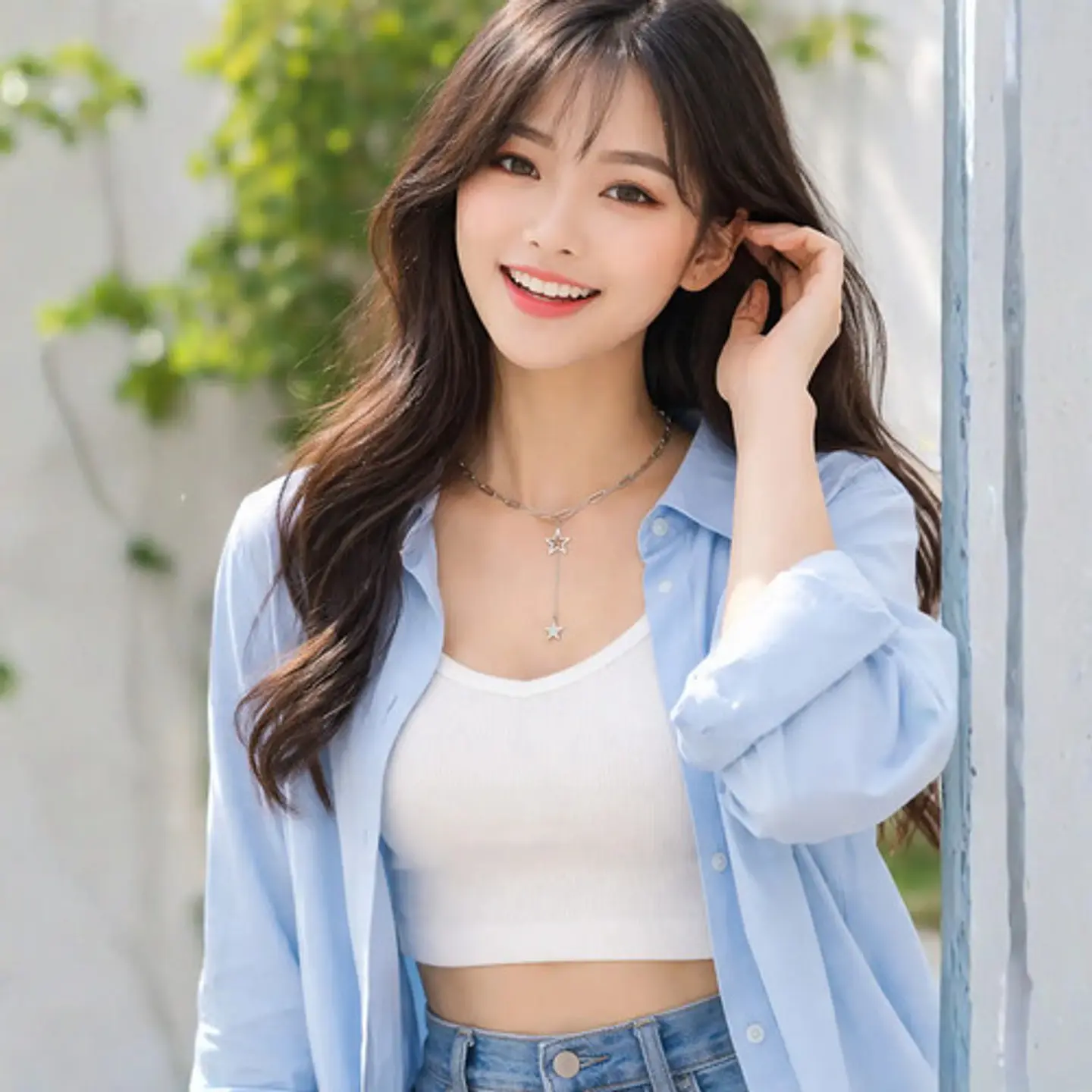 Collar Para Mujer Gargantilla Dije Estrella Doble Tipo Kpop 13