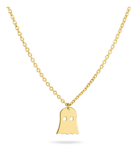 Collar Minimalista En Acero Para Mujeres Dije Fantasma Cute