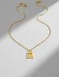 Collar Minimalista En Acero Para Mujeres Dije Fantasma Cute - Miniatura 3