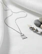 Collar Minimalista En Acero Para Mujeres Dije Fantasma Cute - Miniatura 10