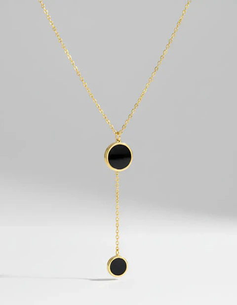 Collar Coreano En Acero Para Mujer Dije Moderno Minimalista