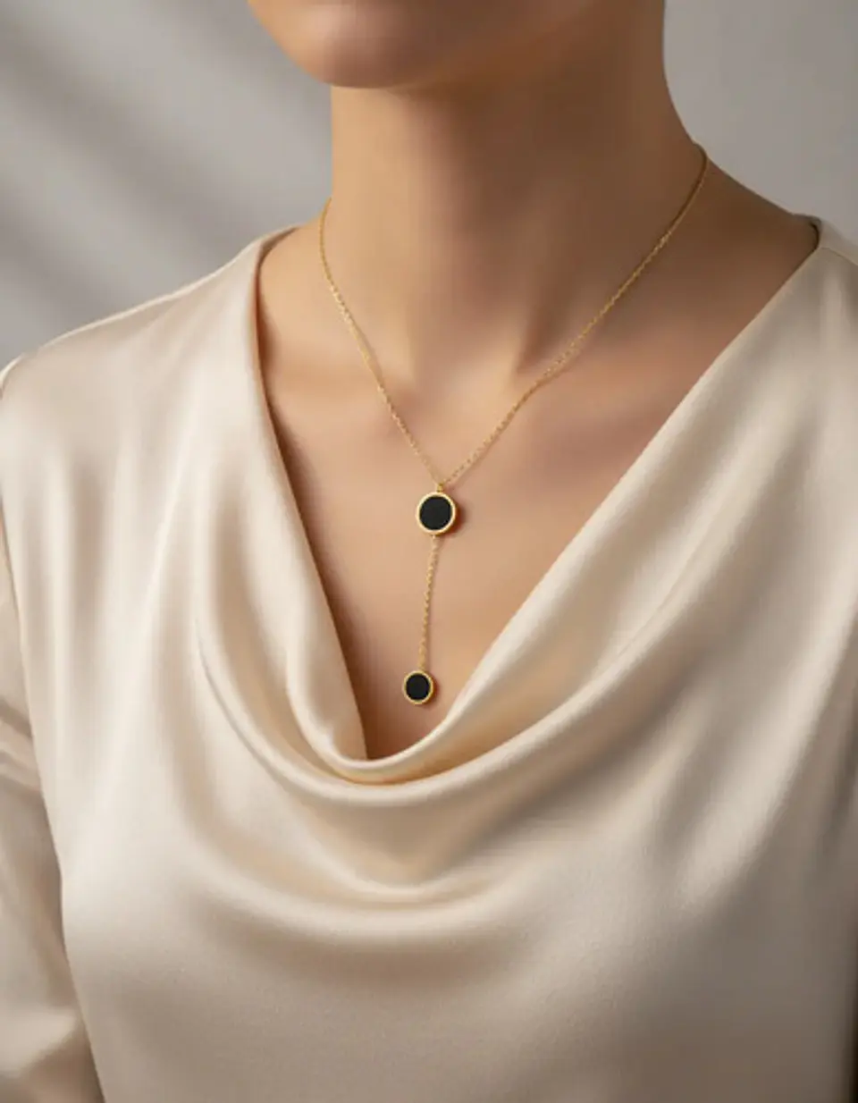 Collar Coreano En Acero Para Mujer Dije Moderno Minimalista 3