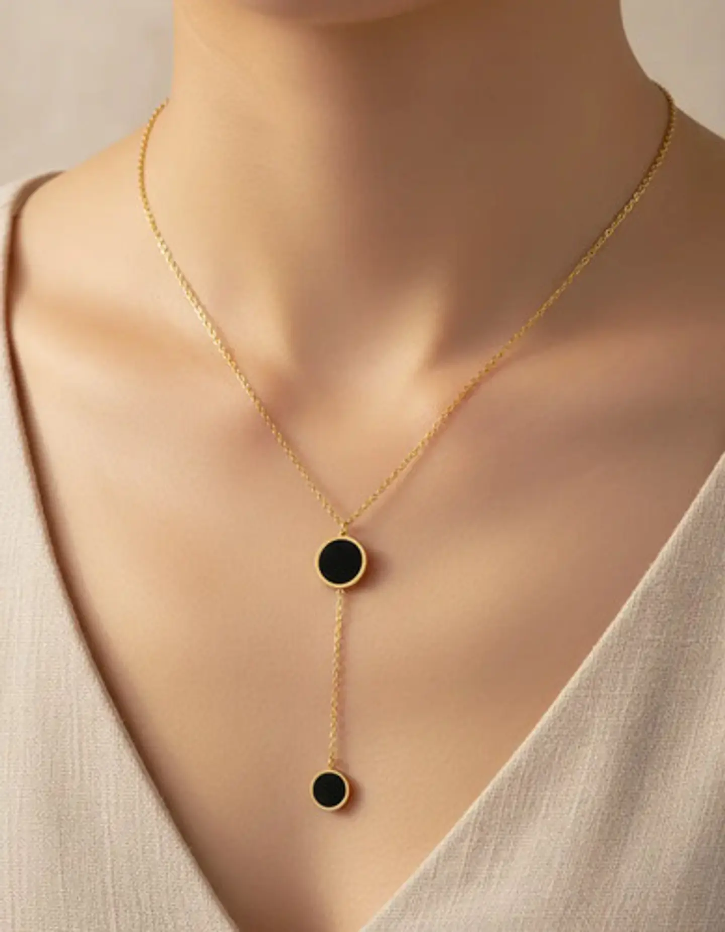 Collar Coreano En Acero Para Mujer Dije Moderno Minimalista 4