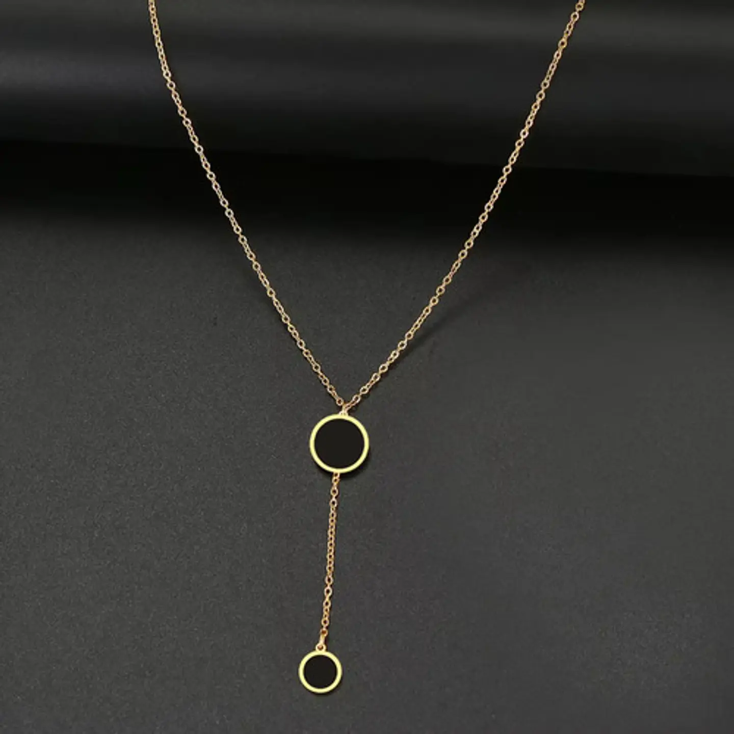 Collar Coreano En Acero Para Mujer Dije Moderno Minimalista 8