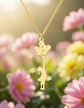 Collar Delicado En Acero Para Mujeres Dije Niña Con Globos - Miniatura 3