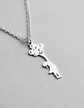 Collar Delicado En Acero Para Mujeres Dije Niña Con Globos - Miniatura 11
