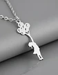Collar Delicado En Acero Para Mujeres Dije Niña Con Globos - Miniatura 13