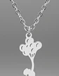 Collar Delicado En Acero Para Mujeres Dije Niña Con Globos - Miniatura 14