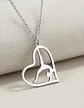 Collar Para Mujeres Dije Corazón Gimnasta De Acero Color Oro - Miniatura 11