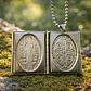 Collar Para Hombres Y Mujeres Dije Medallón Libro San Benito - Miniatura 5