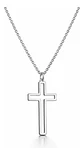 Collar Para Hombre Y Mujer Dije Cruz Hueca Acero Color Oro - Miniatura 7