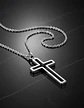 Collar Para Hombre Y Mujer Dije Cruz Hueca Acero Color Oro - Miniatura 10