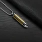 Collar Para Hombre Y Mujer Dije Bala Cruz Contenedor Cenizas - Miniatura 7