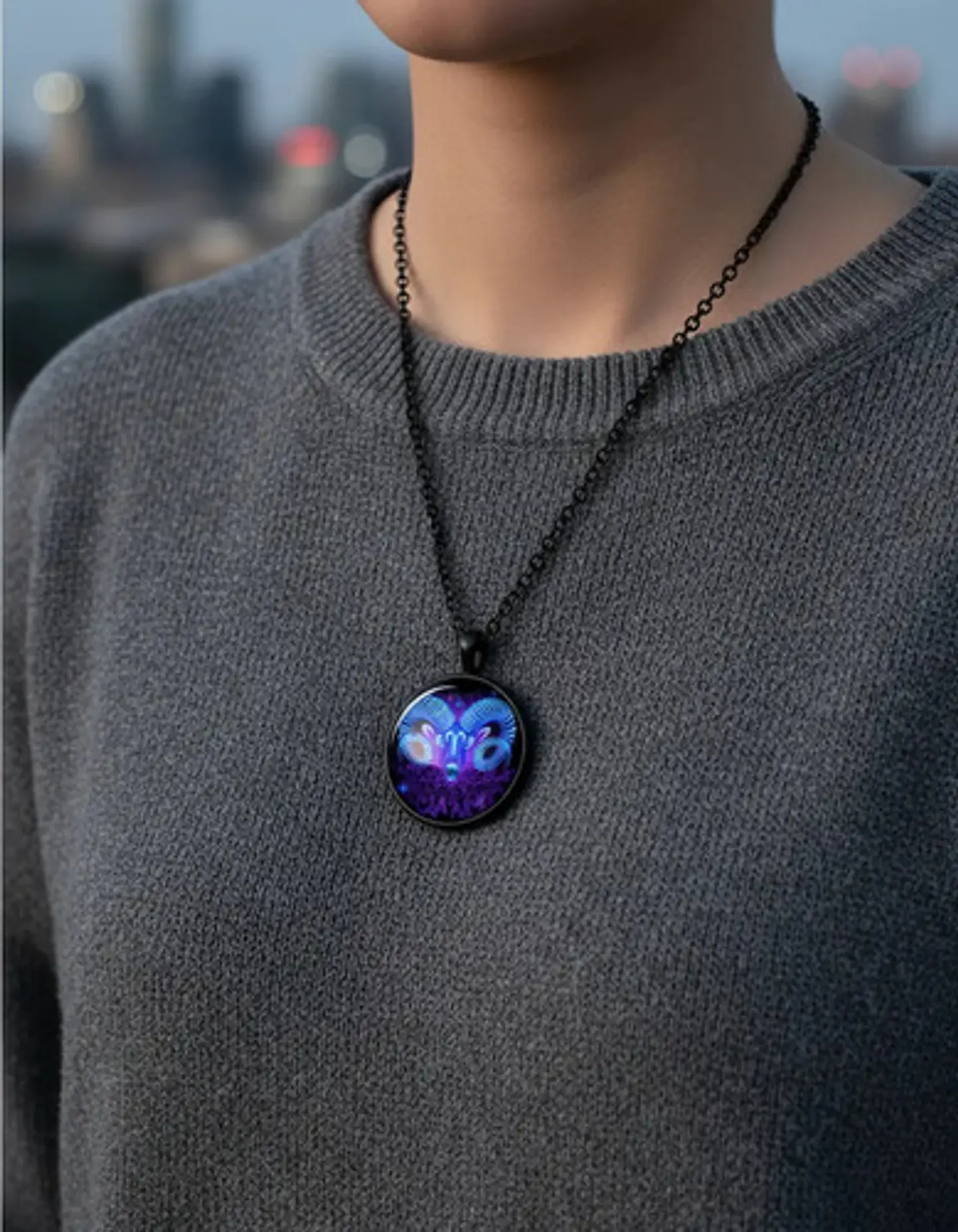 Collar Para Hombres Y Mujeres Dije Cristal Signos Zodiacales 4