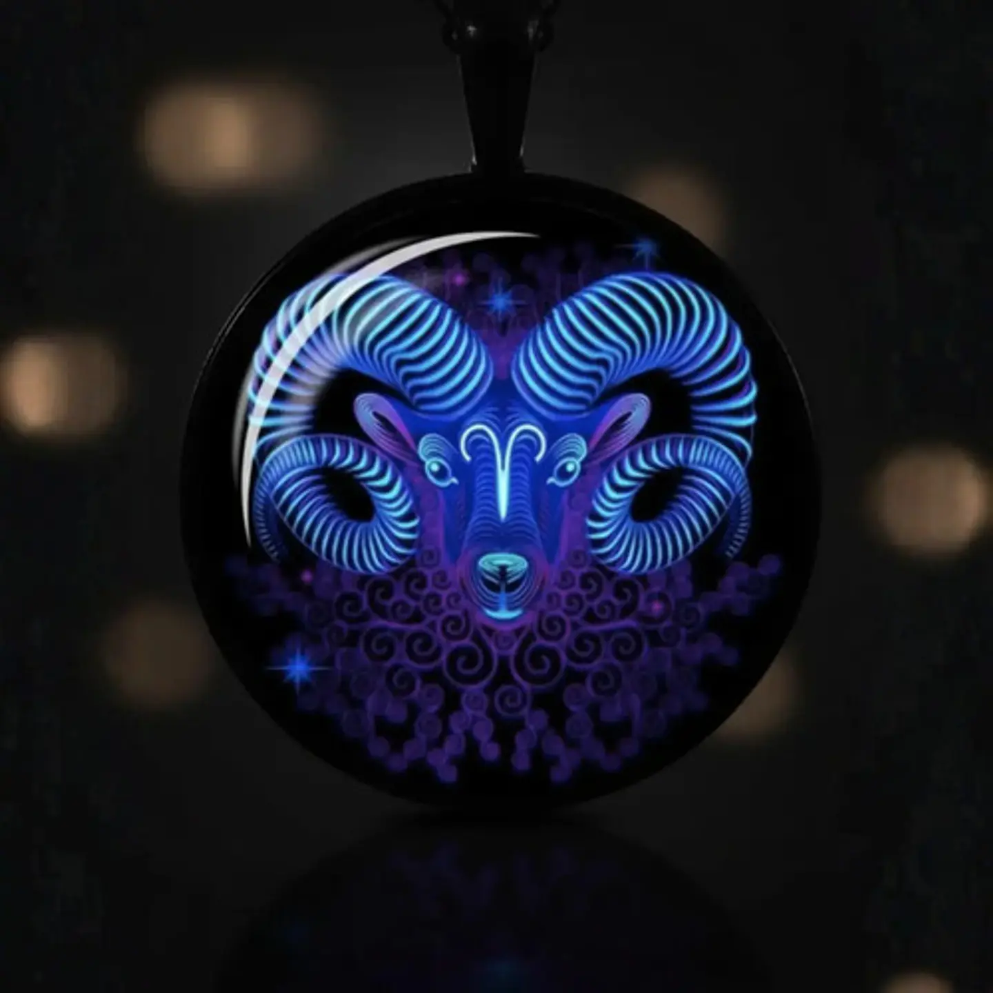 Collar Para Hombres Y Mujeres Dije Cristal Signos Zodiacales 5