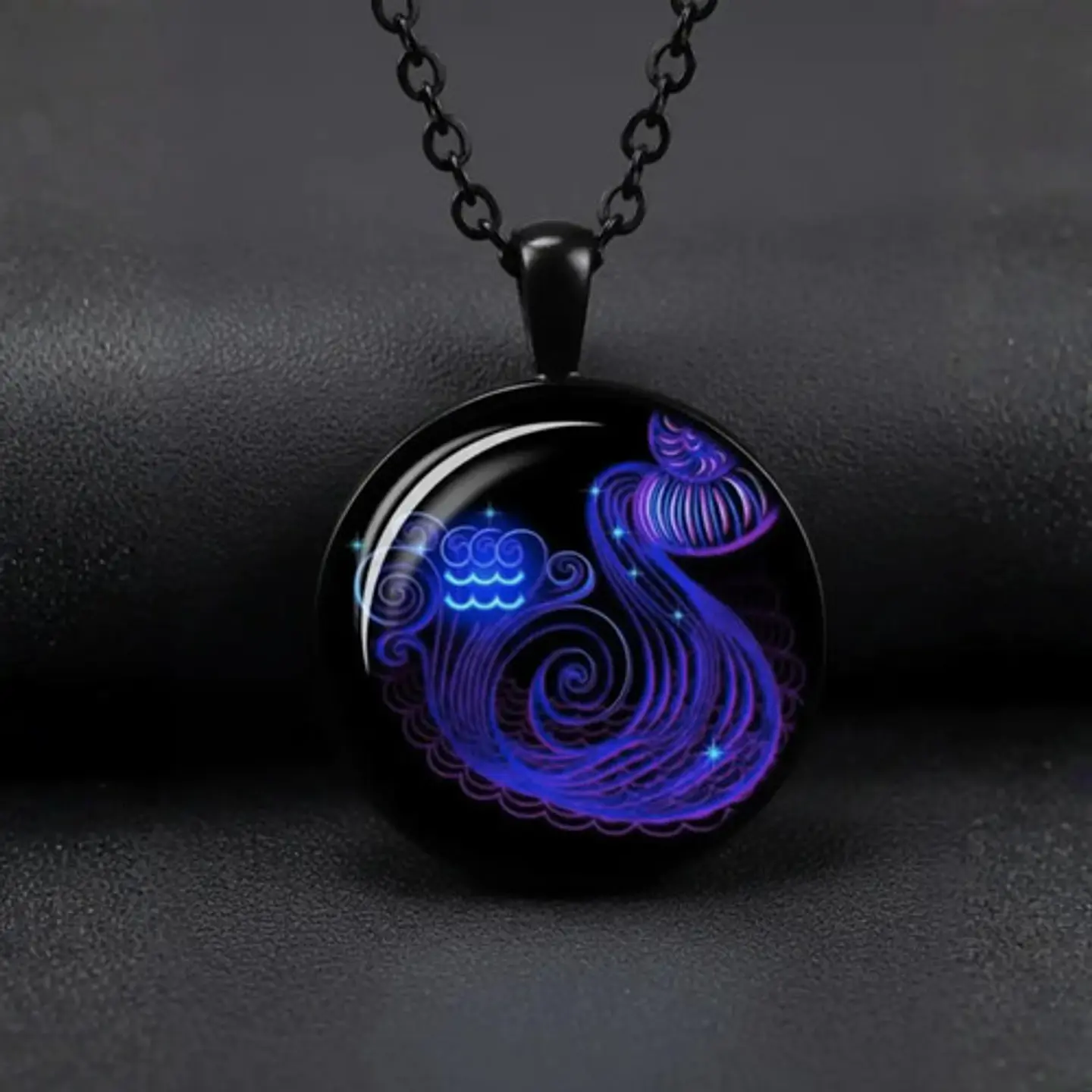 Collar Para Hombres Y Mujeres Dije Cristal Signos Zodiacales 15