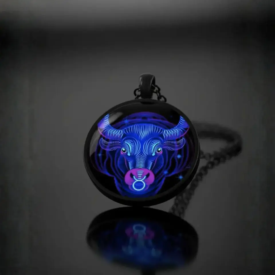 Collar Para Hombres Y Mujeres Dije Cristal Signos Zodiacales 29