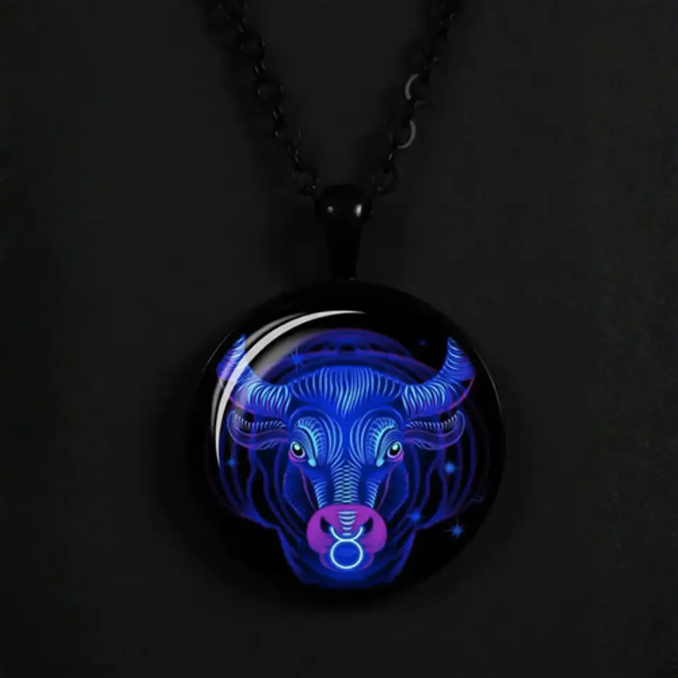 Collar Para Hombres Y Mujeres Dije Cristal Signos Zodiacales 31