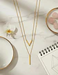 Collar Para Mujer Dijesen V Geométrico  Estilo K Pop Minimal - Miniatura 4