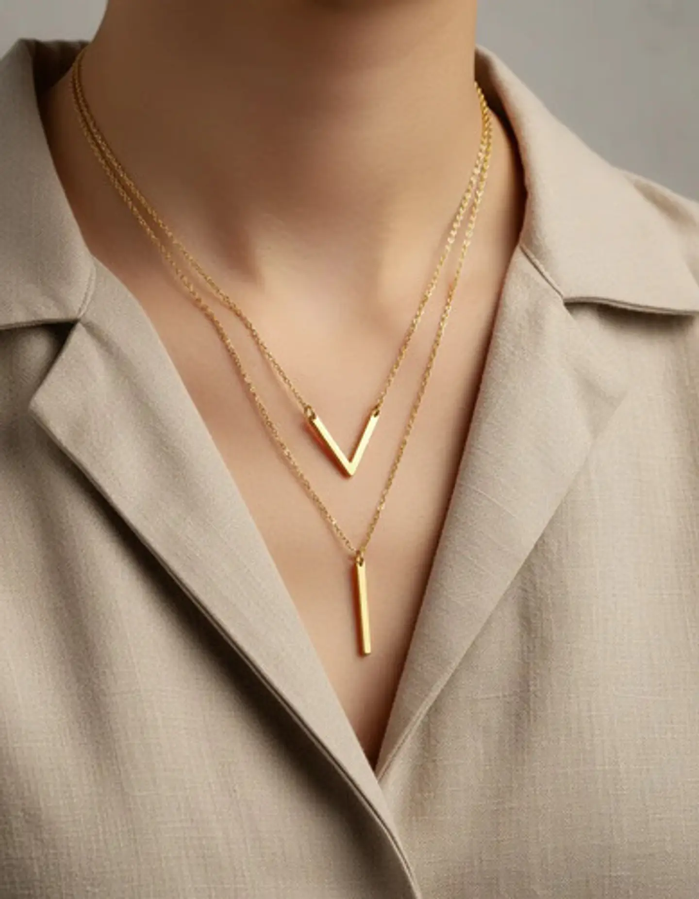 Collar Para Mujer Dijesen V Geométrico  Estilo K Pop Minimal 5