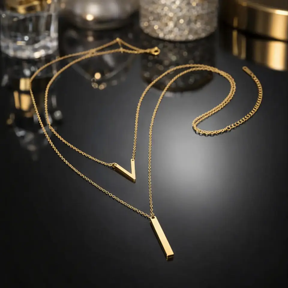 Collar Para Mujer Dijesen V Geométrico  Estilo K Pop Minimal 9
