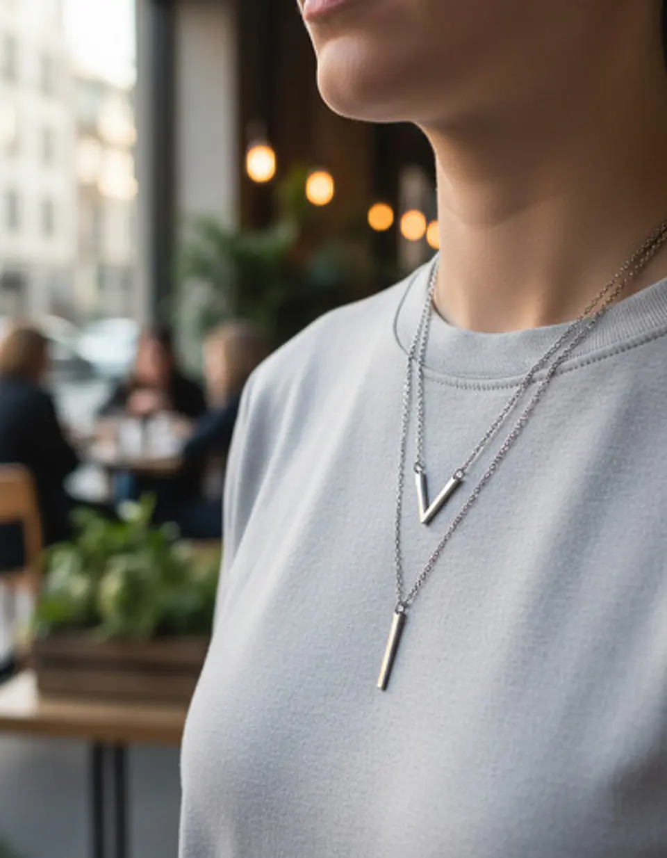 Collar Para Mujer Dijesen V Geométrico  Estilo K Pop Minimal 18