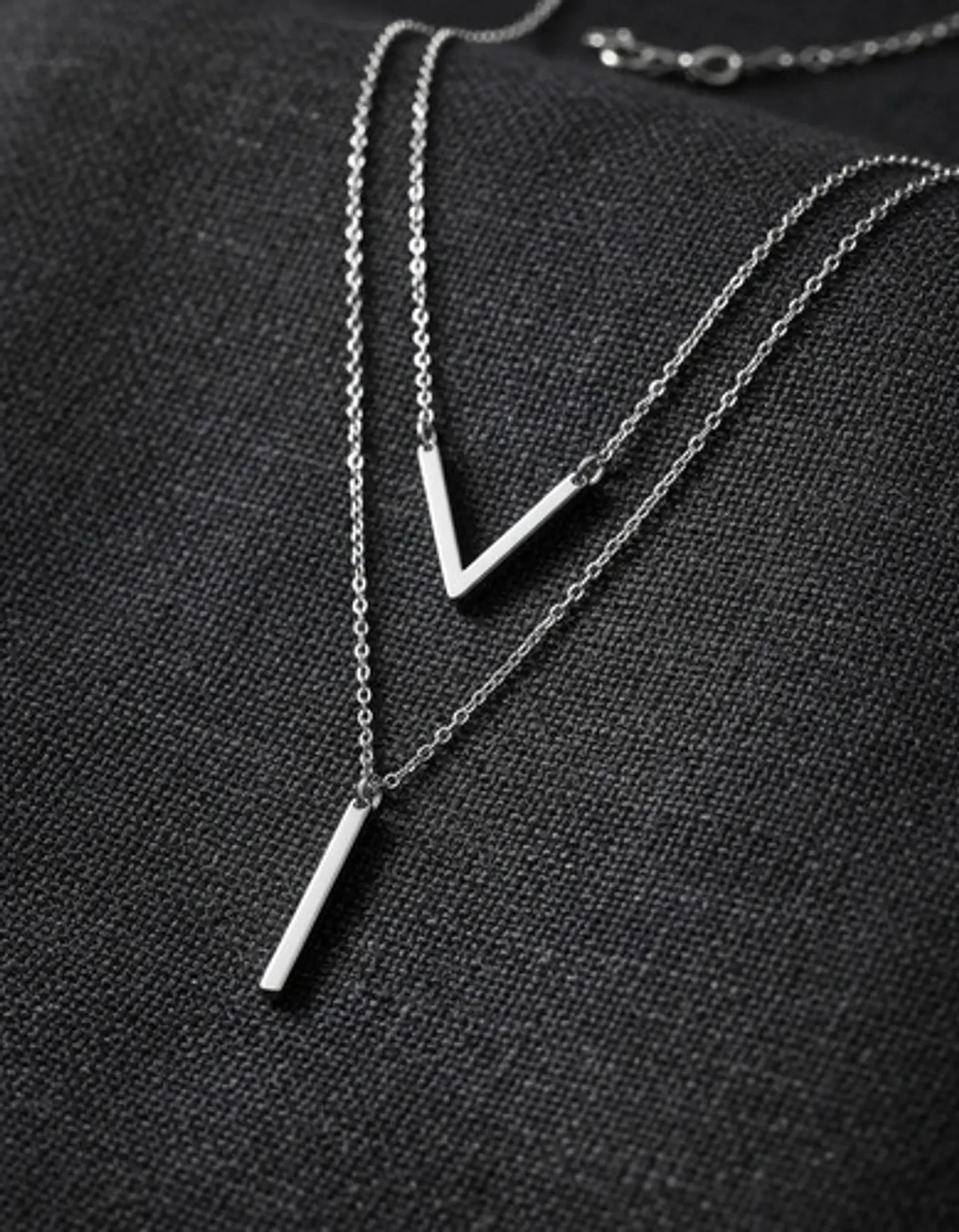Collar Para Mujer Dijesen V Geométrico  Estilo K Pop Minimal 20