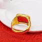 Anillo Para Hombre Mujer Piedra Cristal Ajustable Color Oro - Miniatura 7