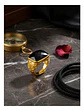 Anillo Para Hombre Mujer Piedra Cristal Ajustable Color Oro - Miniatura 13