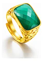 Anillo Para Hombre Mujer Piedra Cristal Ajustable Color Oro - Miniatura 18