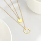 Collar Para Mujer Dijes Geométrico Doble Estilo Kpop Minimal - Miniatura 2