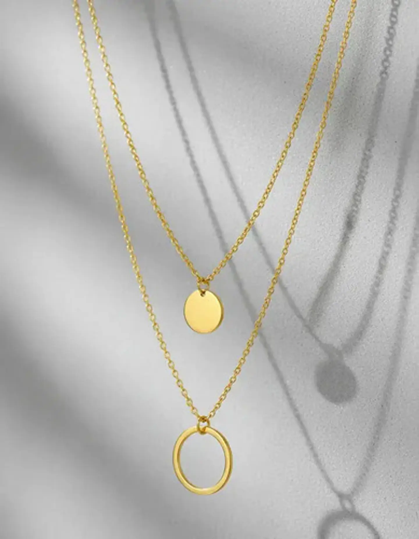 Collar Para Mujer Dijes Geométrico Doble Estilo Kpop Minimal 4